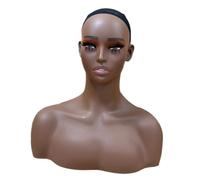 dijiusidy Tête de mannequin femme avec mannequin d'épaule léger facile à nettoyer présentoir de perruque durable pour diverses utilisations chapeaux bijoux collier lunettes présentoir perruque