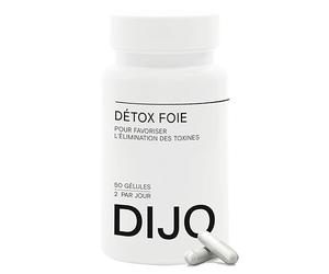 DIJO - Detox Foie - Draineur et Elimination de Toxines - Extrait de Chardon Marie, Romarin, Desmodium et Chrysantellum - 50 Gélules Gastro-Résistantes - Végan - Fabriqué en France