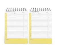 DIKACA 1 Ensemble Wirebound Weekly To-do List Notepads Top Flip Undated Planner Notebook For Task Management And Goal Organization 2paquets