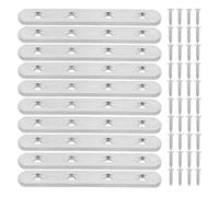 DIKACA 10 Ensembles Équerres Plates Renforts en Acier avec Vis Connecteurs de Fixation Droits pour Meubles Supports de Raccord et Réparation