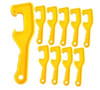 DIKACA 10 Pièces Ouvre-seau Robuste Lot de Clés Ouvre-couvercle Plastique Facile à Utiliser pour Peinture et Bidons Ergonomique avec Rainures pour Prise Sûre et Ouverture sans Effort
