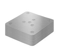 DIKACA 10 Pièces Plaques de Fixation Plates pour Pieds de Meuble 6X6 CM Épaisseur 2 MM 4 Trous, Lot de 10 Pièces, Connecteurs Métalliques pour Réparation Canapé et Tables, Accessoires