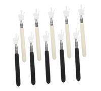 DIKACA 10 Pièces Pointeur Enseignant Portable Acier Inoxydable Rétractable pour Classe Aide Interactive à Lapprentissage Lot de Noir et Blanc