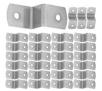 DIKACA 100 Clips de Fixation en Z Argentés pour Cadres Photo Supports Robustes en Fer pour Toiles d'Encadrement Accessoires de Montage pour Plateaux de Table et Étagères