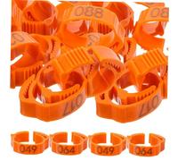 DIKACA 100 pièces Anneaux de Jambe pour Volaille Numérotés Bagues Poultry Leg Ring Plastique Réutilisable Légers et Durables pour Ferme Identification de Poulet Canard Volaille Pigeon