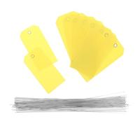 DIKACA 100 pièces Étiquettes Valises PVC Robustes avec Fil Métallique Étiquettes Bagages Résistantes Déchirure Identification Pratique pour Valise Sac à Dos et Voyage