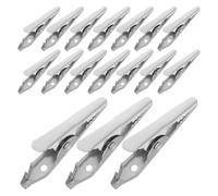 DIKACA 100 Pièces Small Metal Alligator Clips Mini Spring Clamps For Electrical Testing Craft Memo Holders And Merchandise Sign Display Wire Clamps For Office And Exhibition Use