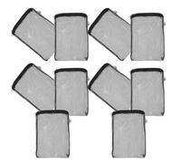 DIKACA 12 Pièces Lot de 12 Paquet Filtrants Fins pour Aquarium 21 X 14 CM en Maille Polyester Noire, Réutilisables avec Fermeture Éclair, Compatibles Médias Filtrants Céramique et Résine,