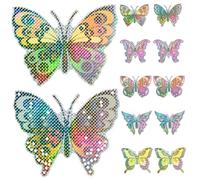 DIKACA 12 Pièces Stickers Fenêtre Collision Colorés Décoratifs Magnétiques Amovibles pour Protection Moustiquaire Lot