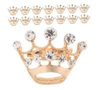 DIKACA 15 pièces Broche Couronne Dorée Lot de Pins Petite Broche Épingle Majestueuse Alliage Accessoire Élégant pour Robes Écharpes Mariages et Tenues de Fête