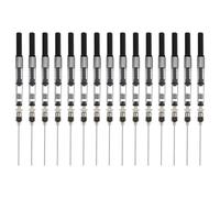 DIKACA 15 Pièces Convertisseur de Remplissage Encre Acier Inoxydable et Plastique avec Embout Émoussé Diamètre 3,4 Mm, Outil Précis pour Stylo-plume pour Étudiants et Bureau