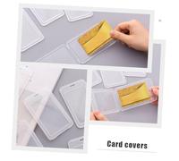 DIKACA 15 pièces Porte-cartes Rigide Transparent avec Rabat Protecteur pour Étudiants et Porte-badge Pratique pour Usage Quotidien