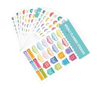 DIKACA 16 feuilles Autocollants Planner Créatifs pour Journal Intime Stickers Scrapbooking Polyvalents pour Décoration DIY Accessoires Agenda Variés