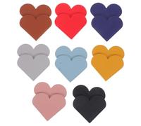 DIKACA 16 Pièces Lot de Marque-pages Cuir PU Forme Cœur Colorés Marque-pages Coins Pratiques pour Enseignants Étudiants Cadeaux Lecture Saint-valentin