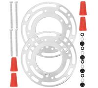 DIKACA 2 Ensembles Support de Fixation pour Luminaire Plafond Acier Robuste avec Vis de Mise à Terre Lot pour Installation Facile de Lampes Suspendues et Appliques Murales