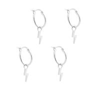 DIKACA 2 paires Boucles Oreilles pour Femmes Anneaux Éclairs Pendants Accessoires Élégants et pour Anniversaire Fête et Usage