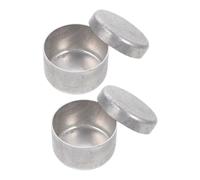 DIKACA 2 pièces Boîtes Échantillonnage Rondes Aluminium Contenants pour Pesée et Stockage de Sols Boîtes Solides avec Couvercle Sécurisant Durables Bords Tranchants pour Analyses et