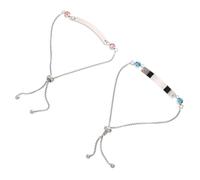 DIKACA 2 Pièces Bracelet De Lettrage à Couple Bracelets Simples Pour Couples Quelques Fournitures Acier Inoxydable