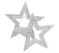 DIKACA 2 Pièces Broche Étoile à Branches de Zinc Lot de Épingles Scarf Pins pour Femmes Accessoire Brillant pour Costume et Mariage Résistante Au Ternissement Compacte Portable