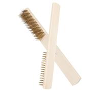 DIKACA 2 pièces Brosse Métallique Nettoyage Acier Inoxydable Brosse Fil Rigide pour Éliminer Rouille Peinture et Bavures Poignée Confortable Portable pour Nettoyage Interstices et