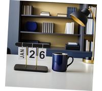 DIKACA 2 Pièces Calendrier Bois pour Bureau et Maison Design Minimaliste à Bascule Réutilisable des Dates Décor Style Ferme pour Organisation Anniversaires et Événements