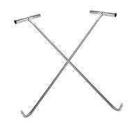 DIKACA 2 pièces Crochet T Acier Inoxydable pour Levage de Plaques de Regard Crochet de Porte de Volet Robuste et Pratique pour Entretien des Égouts et Ouverture Facile des Regards