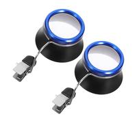 DIKACA 2 Pièces Lot de 2 Loupes à Clip 20X pour Réparation de Montres, Outil de Réparation de Bijoux en Alliage D’Aluminium, Pince Robuste, Loupe de Bijoutier Portable pour Inspection