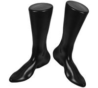 DIKACA 2 pièces Mannequin Pied pour Chaussettes Homme Modèle Noir pour Boutique Présentation Réaliste des Chaussettes et Bracelets Cheville