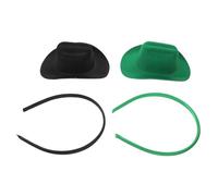 DIKACA 2 Pièces Mini Cowgirl Sombrero Headbands Lightweight Party Accessories For Women Festival Halloween Square Dance