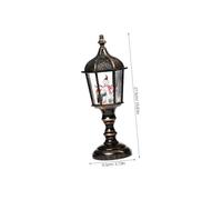 DIKACA 2 Pièces Musical Christmas Globe Lanterns with USB Battery Power Resin Light-up Ornaments for Indoor Outdoor Festive Table Centerpiece Holiday Decoration with Soothing Tunes