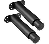 DIKACA 2 pièces Pied de Lit Réglable Acier Robuste Support Central Renforcé pour Cadre de Lit avec Vis et Patins EVA Accessoires de Remplacement pour Meubles