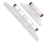 DIKACA 2 pièces Règle Roulante Multifonction Outil de Mesure pour Dessin Technique Ingénieurs et Étudiants Règle Parallèle Portable avec Formules Intégrées