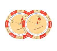 DIKACA 2 pièces Tableau de Développement Fœtal Papier avec Roue de Grossesse Colorée Guide Complet pour Femmes Enceintes Suivi Simple et Cadeau Pratique