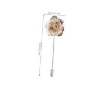 DIKACA 2 Pièces Vintage Flower Lapel Pin For Men Suit Alloy Metal Boutonniere Badge Lightweight And Secure For Wedding Business Party Formal Corsage Accessory
