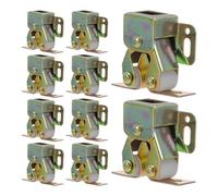 DIKACA 20 Pièces Lot de 20 Loquets à Rouleau Double en Acier Zingué Coloré, Quincaillerie de Verrouillage pour Portes D’Armoire et Placard, Fixation Vis Incluse, Fermeture Silencieuse et