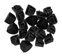 DIKACA 20 pièces Lot de Boucles Connecteurs pour Cages à Lapins Clips de Raccordement Plastique Noir Angle Droit Fixations pour Étagères Armoires et Cages Animaux Supports Solides et
