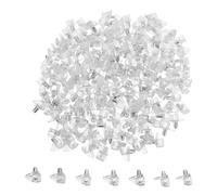 DIKACA 200 Pièces Kit de 200 Supports d'Étagères en Plastique Transparent pour Armoires, Chevilles Robustes 5 MM pour Étagères de Placards, Meubles, Vitrines et Caves à Vin - Installation