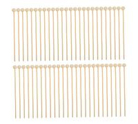 DIKACA 200 Pièces Marshmallow Sticks Bois avec Perle Ronde Bâtonnets pour Cake Pops Chocolat Bonbons DIY Décorations de Fête et Mariage