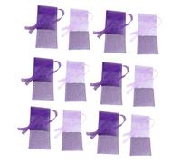 DIKACA 24 pièces Sachets de Lavande Vides Texturés Pochette Parfumée pour Armoire Petits Sacs Compacts avec Ruban Multifonction pour Épices et Herbes