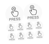 DIKACA 24 pièces Stickers Press PVC pour Interrupteurs de Porte Lot de Étiquettes Adhésives Transparentes avec Texte Noir Rappel Visuel pour Maison et Bureau Installation Facile et