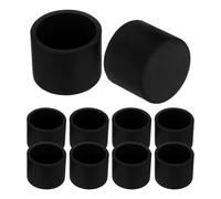 DIKACA 25 Pièces Capuchon de Protection en Silicone Souple Noir, Embouts de Butée de Porte et Antidérapants, Diamètre Intérieur 22,7 Mm, pour Meubles et Réparation Électronique