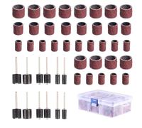DIKACA 252 pièces Manchons de Ponçage Tambour et Mandrins pour Outils Rotatifs Accessoires Abrasifs pour Ponçage Plastique Métal Kit Polissage Compatible Meuleuse