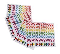 DIKACA 280 Autocollants Marqueurs de Carte Multicolores Autocollants de Localisation Auto-adhésifs pour Projets de Relevé et Cartographie de Sentiers de Randonnée