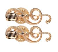 DIKACA 2pièces Broches Note de Musique et Microphone Accessoires pour Femmes et Hommes Design Élégant et Polyvalent