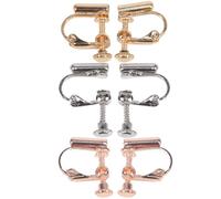 DIKACA 3 paires Boucles Oreilles Clips Réglables sans Piercing Conversion DIY Oreilles Sensibles Fermoirs Confortables Couleurs Aléatoires pour Femmes et Hommes Couleur Couleur Aléatoire