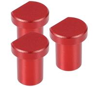 DIKACA 3 pièces Bloc Arrêt pour Établi Alliage Aluminium Inserts pour Chien Butée de Travail pour Bois Serrage Sécurisé et Facile à Installer Lot de Rouges