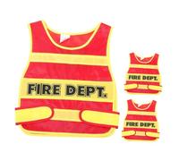 DIKACA 3 Pièces Cosplay Firefighter Vest For Children Soft Breathable Dress Up Costume For Roleplaying Halloween Birthday Parties Promotes Creativity And Social Skills
