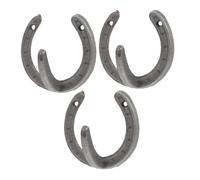 DIKACA 3 pièces Crochets Muraux Fonte Forme Fer à Cheval Lot de Patères Murales Résistantes et Décoratives pour Couloir et Entrée