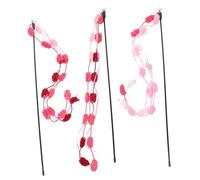 DIKACA 3 Pièces Interactif pour Chat Bâtons Colorés Plumeau Peluche pour Chats Intérieur Jeu Social et Stimulation Amusante