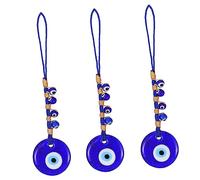 DIKACA 3 Pièces Pendentif Oeil pour voiture charme des yeux Décor des yeux maléfiques pour la maison voiture de décoration pour diaboliques